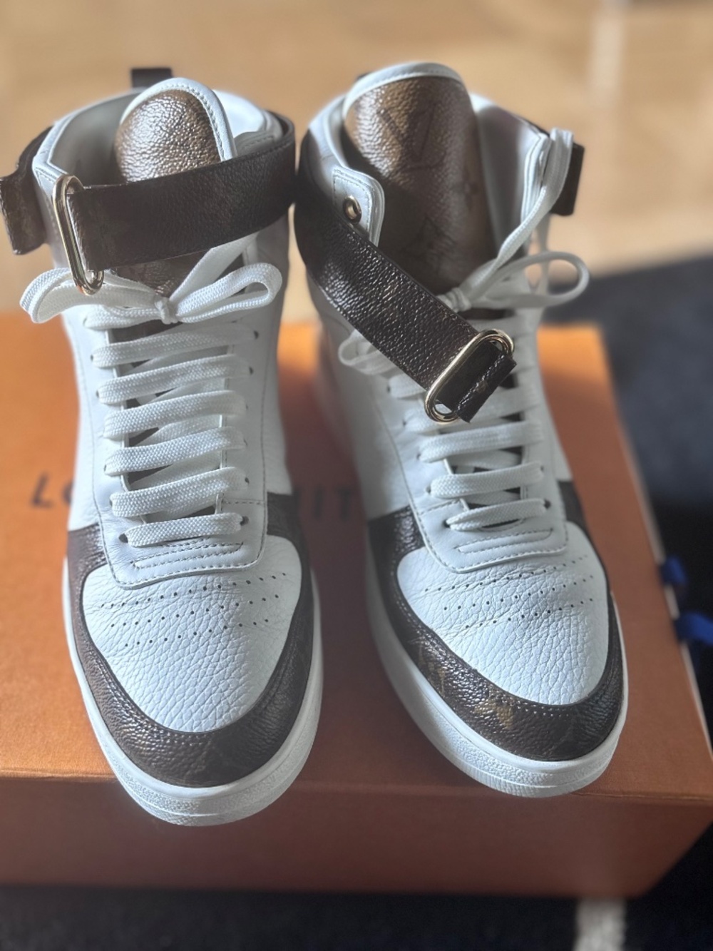 Authentic Women’s Louis Vuitton High Top Sneakers - Picture 3 of 10